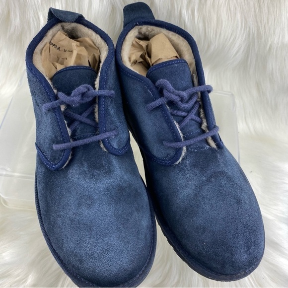 UGG NEUMEL CHUNKY WINTER BOOTS COLOR NAVY SIZE 9 - Picture 7 of 9